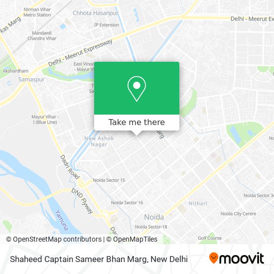 Shaheed Captain Sameer Bhan Marg map
