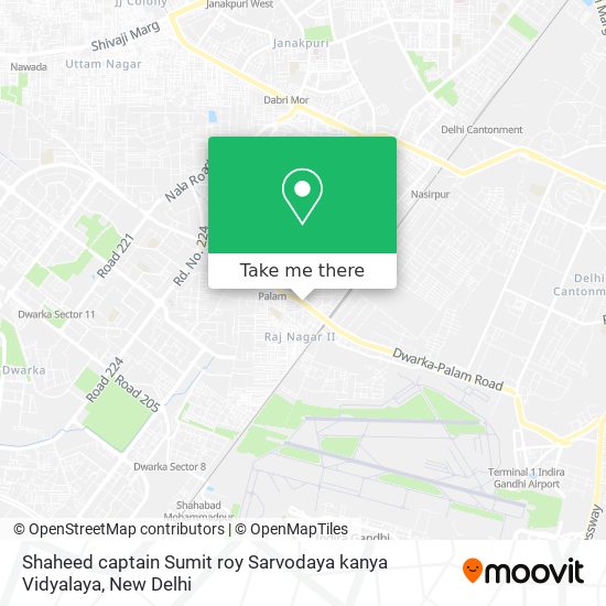 Shaheed captain Sumit roy Sarvodaya kanya Vidyalaya map