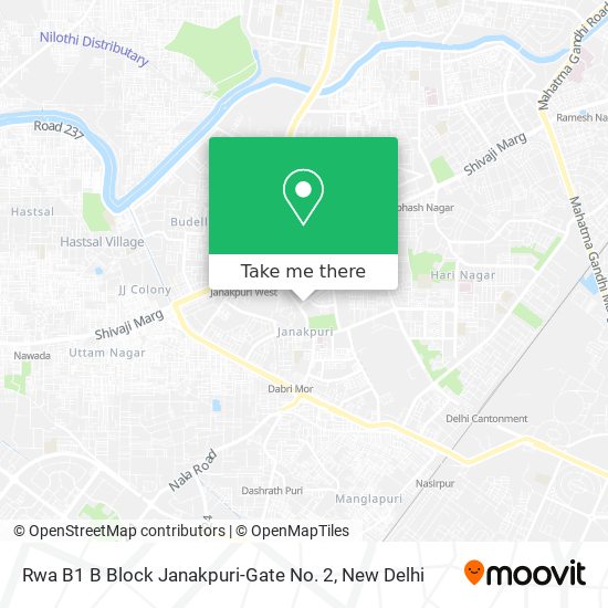 Rwa B1 B Block Janakpuri-Gate No. 2 map
