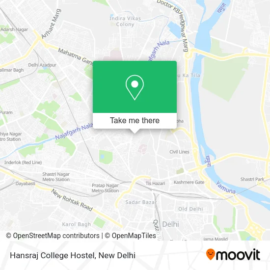 Hansraj College Hostel map