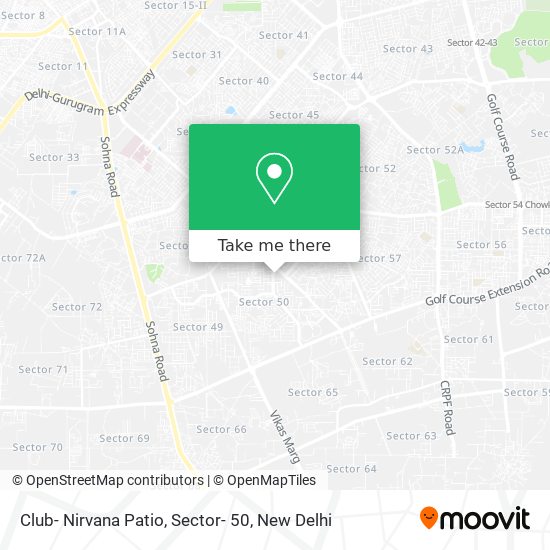 Club- Nirvana Patio, Sector- 50 map