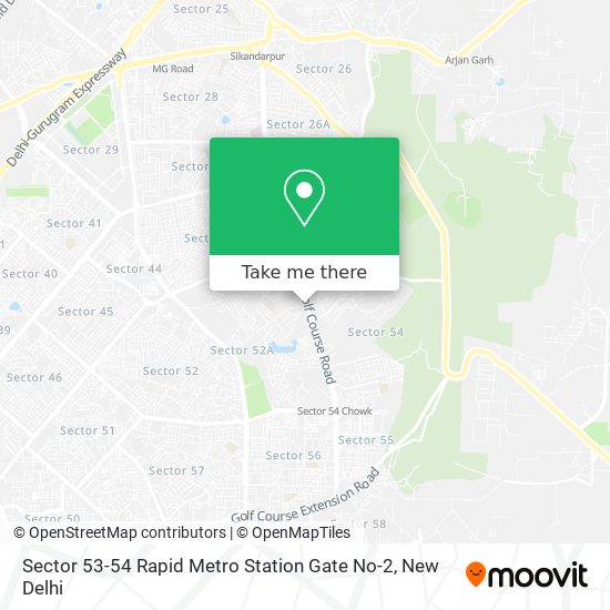 Sector 53-54 Rapid Metro Station Gate No-2 map