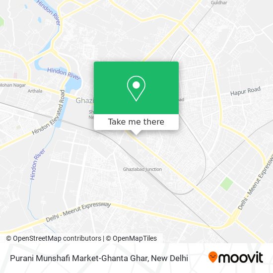 Purani Munshafi Market-Ghanta Ghar map