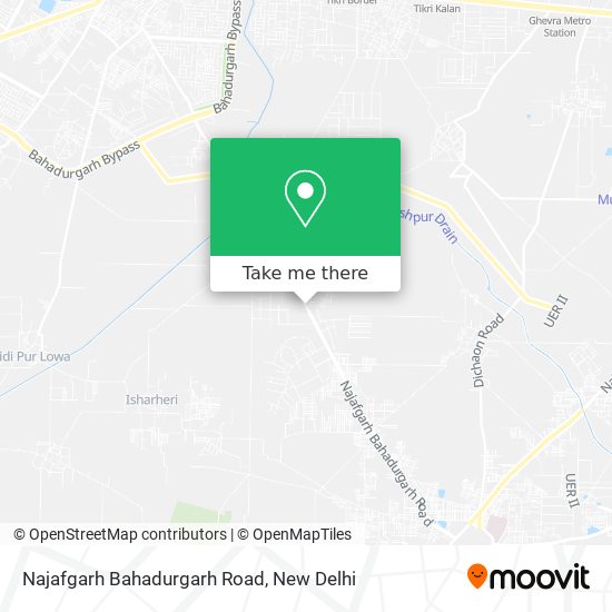 Najafgarh Bahadurgarh Road map