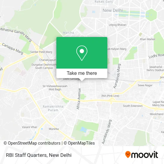 RBI Staff Quarters map