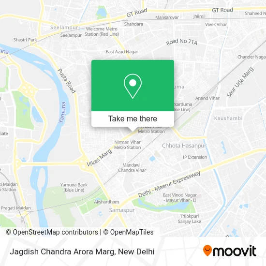 Jagdish Chandra Arora Marg map