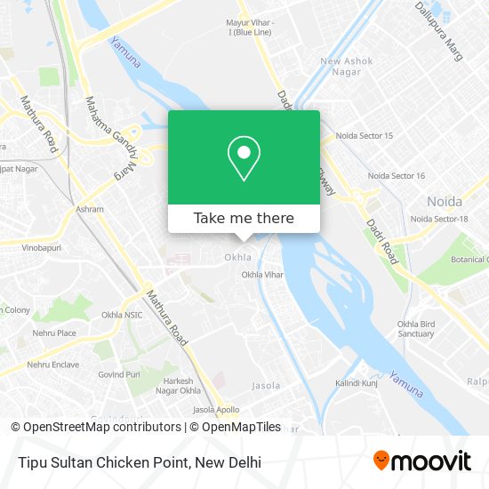 Tipu Sultan Chicken Point map