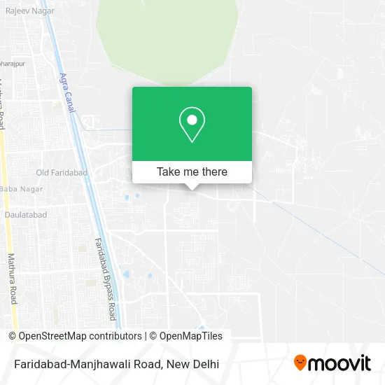 Faridabad-Manjhawali Road map