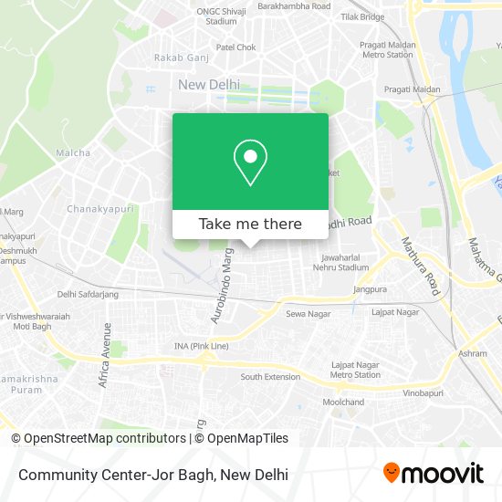 Community Center-Jor Bagh map