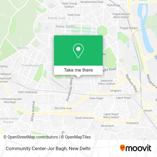 Community Center-Jor Bagh map