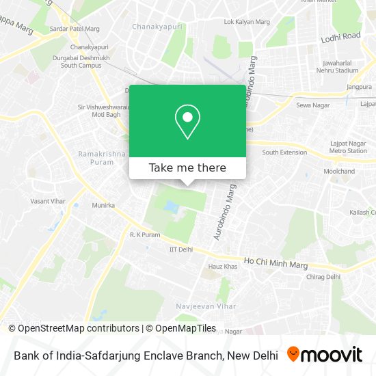 Bank of India-Safdarjung Enclave Branch map