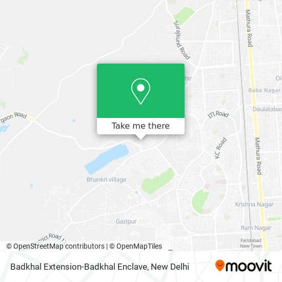 Badkhal Extension-Badkhal Enclave map