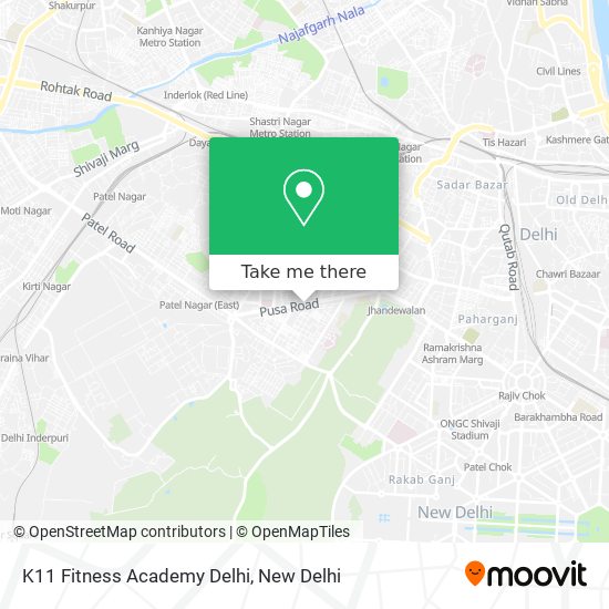 K11 Fitness Academy Delhi map