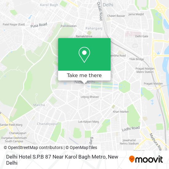 Delhi Hotel S.P.B 87 Near Karol Bagh Metro map