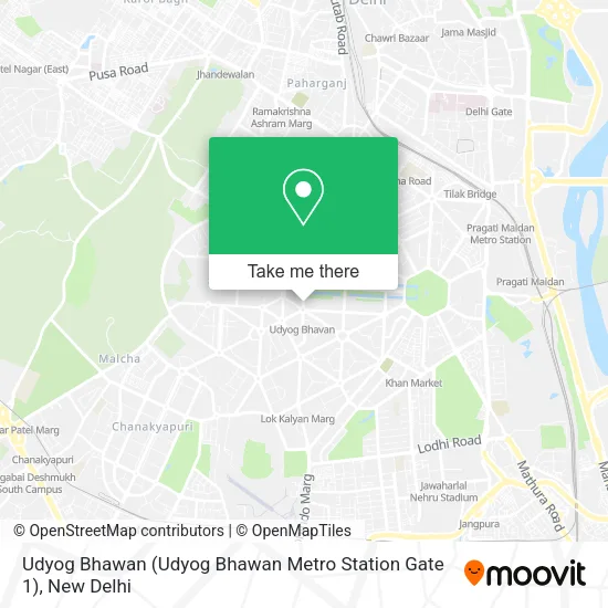 Udyog Bhawan (Udyog Bhawan Metro Station Gate 1) map