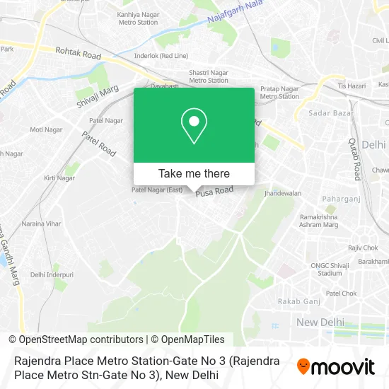 Rajendra Place Metro Station-Gate No 3 map