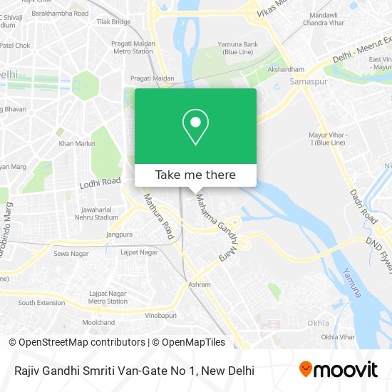 Rajiv Gandhi Smriti Van-Gate No 1 map