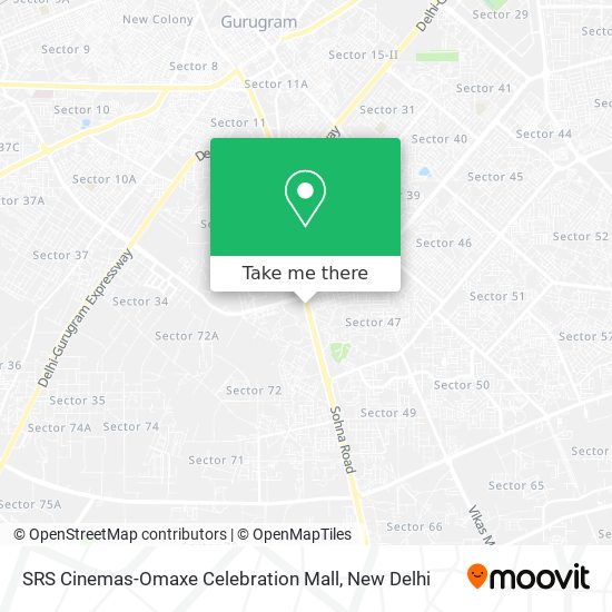 SRS Cinemas-Omaxe Celebration Mall map