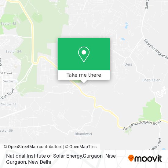 National Institute of Solar Energy,Gurgaon -Nise Gurgaon map