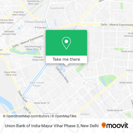 Union Bank of India-Mayur Vihar Phase 3 map