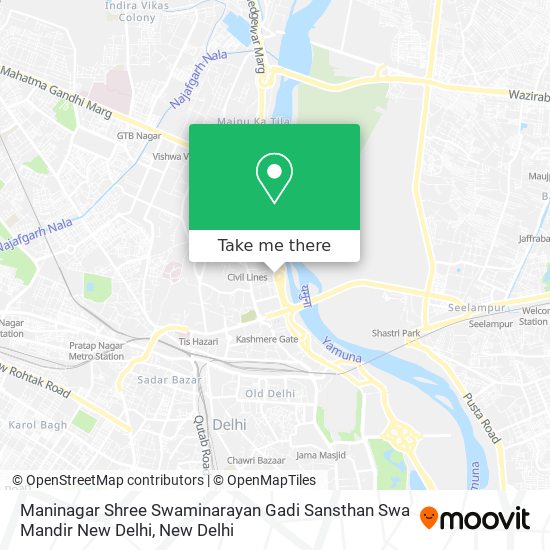 Maninagar Shree Swaminarayan Gadi Sansthan Swa Mandir New Delhi map
