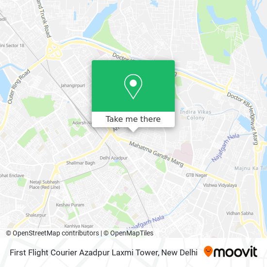 First Flight Courier Azadpur Laxmi Tower map