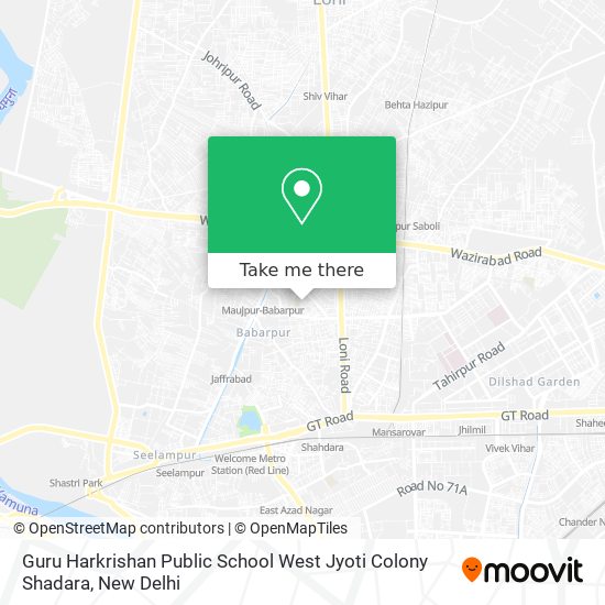 Guru Harkrishan Public School West Jyoti Colony Shadara map
