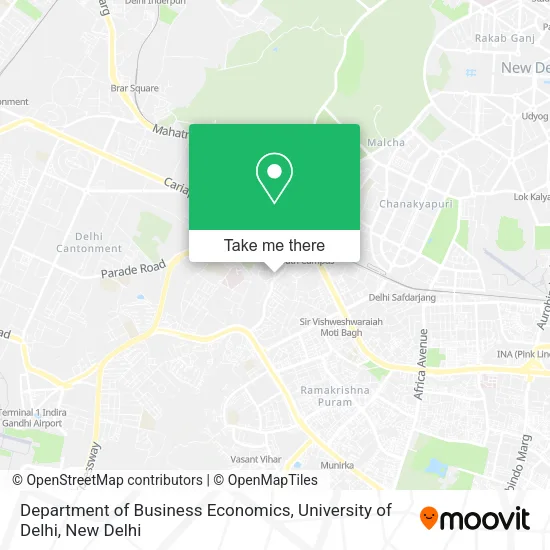 Department of Business Economics, University of Delhi map