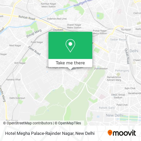 Hotel Megha Palace-Rajinder Nagar map