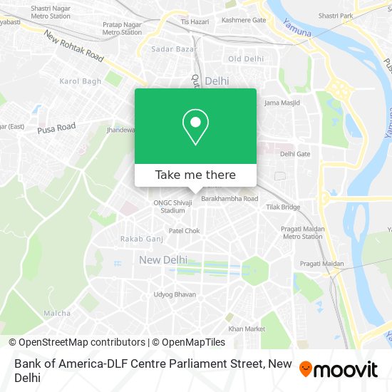 Bank of America-DLF Centre Parliament Street map