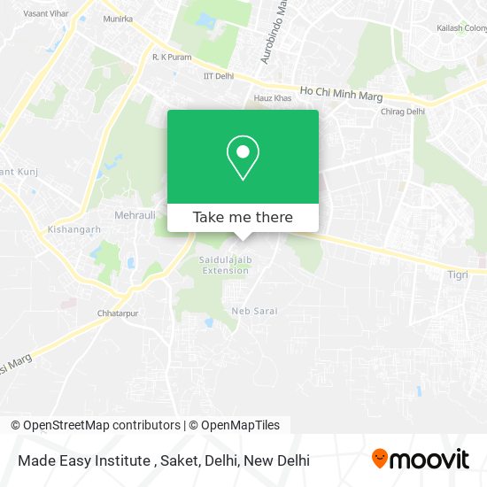 Made Easy Institute , Saket, Delhi map