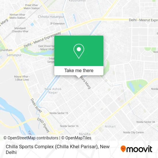 Chilla Sports Complex (Chilla Khel Parisar) map