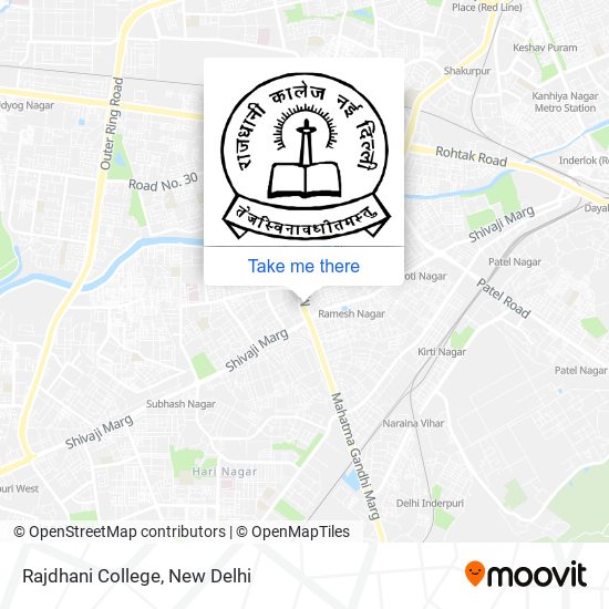 Rajdhani College map