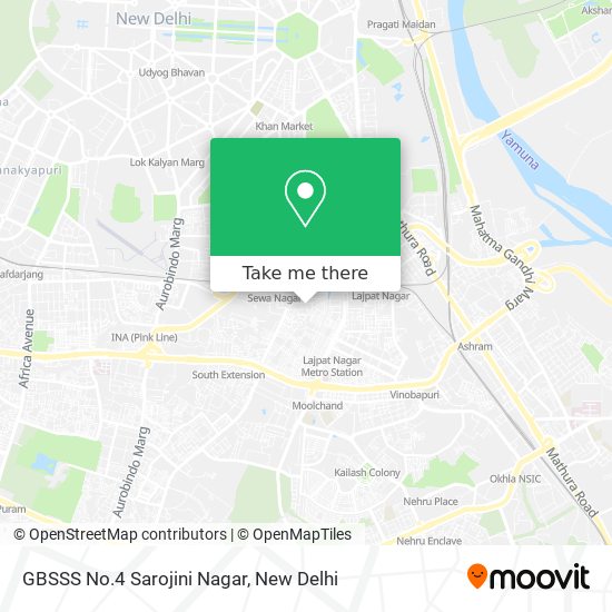 GBSSS No.4 Sarojini Nagar map