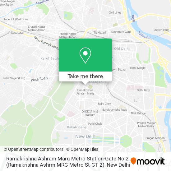 Ramakrishna Ashram Marg Metro Station-Gate No 2 (Ramakrishna Ashrm MRG Metro St-GT 2) map