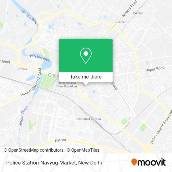 Police Station-Navyug Market map