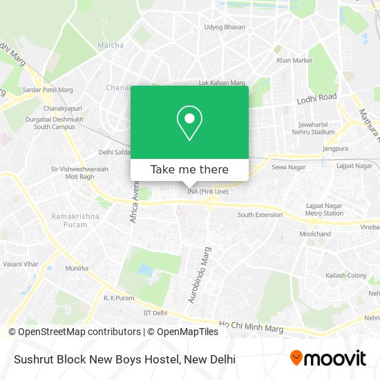 Sushrut Block New Boys Hostel map