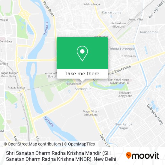 Shri Sanatan Dharm Radha Krishna Mandir (SH Sanatan Dharm Radha Krishna MNDR) map