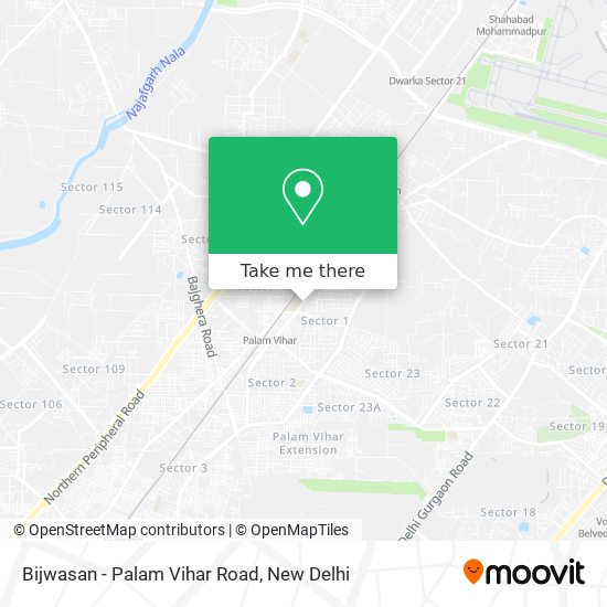 Bijwasan - Palam Vihar Road map