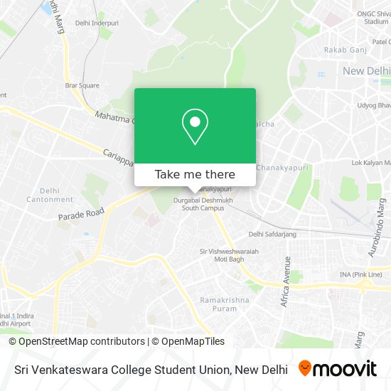 Sri Venkateswara College Student Union map