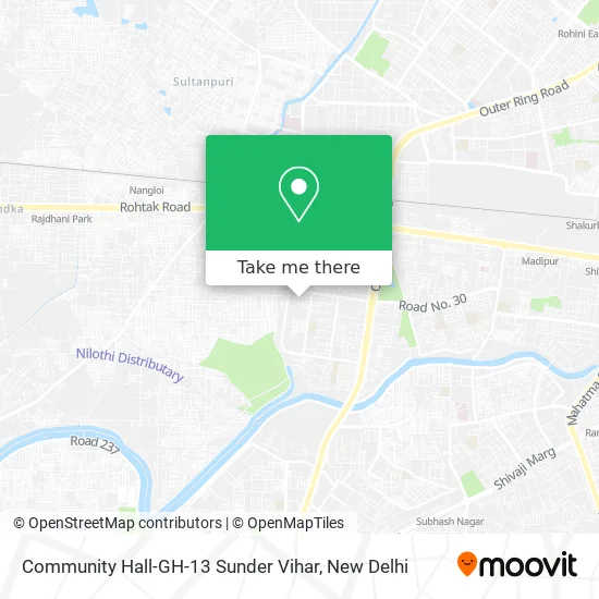 Community Hall-GH-13 Sunder Vihar map