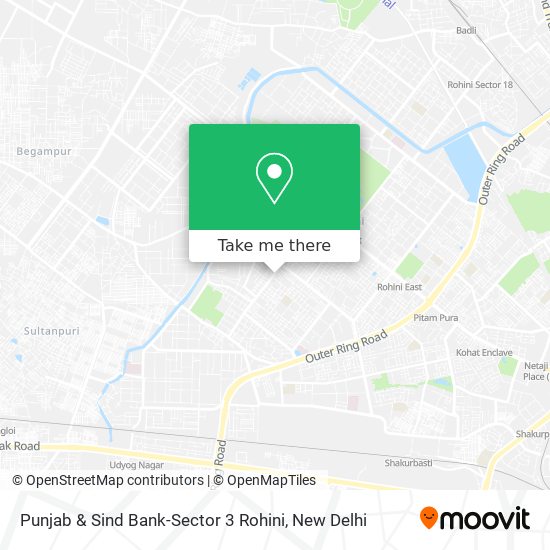 Punjab & Sind Bank-Sector 3 Rohini map