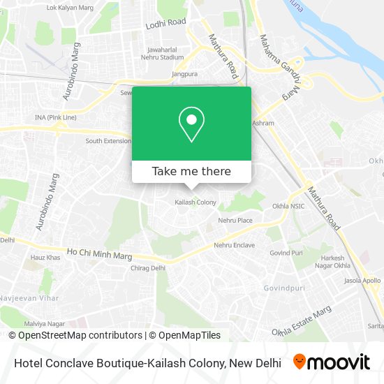 Hotel Conclave Boutique-Kailash Colony map