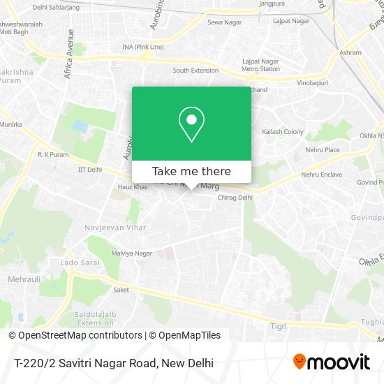T-220/2 Savitri Nagar Road map