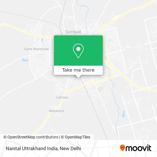 Nanital Uttrakhand India map