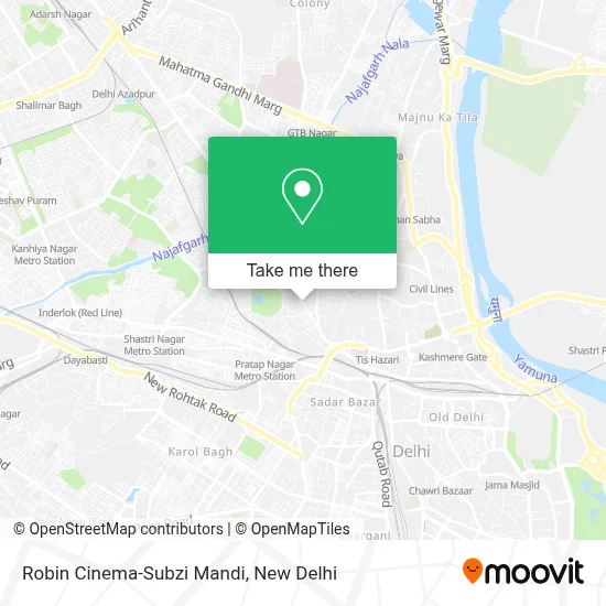 Robin Cinema-Subzi Mandi map