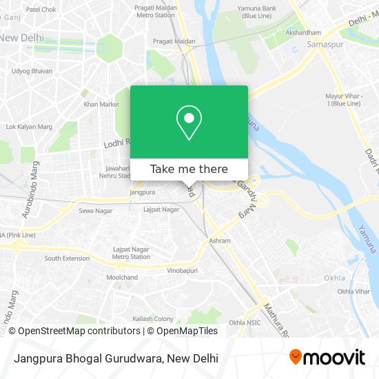 Jangpura Bhogal Gurudwara map