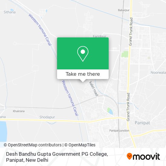 Desh Bandhu Gupta Government PG College, Panipat map