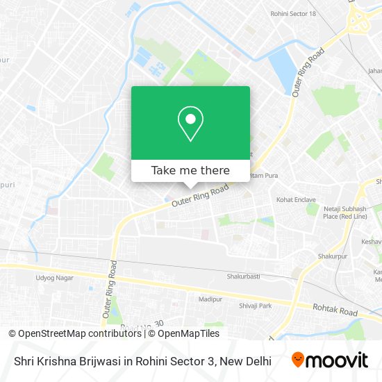 Shri Krishna Brijwasi in Rohini Sector 3 map