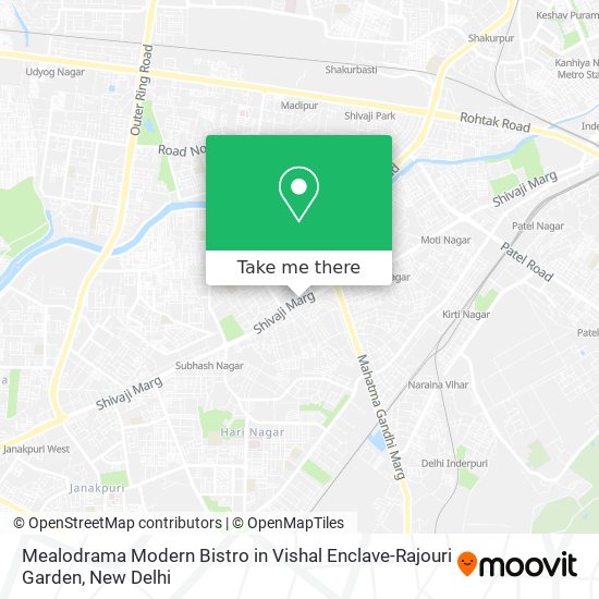Mealodrama Modern Bistro in Vishal Enclave-Rajouri Garden map